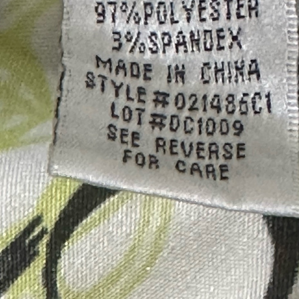 Ronni Nicole sz 8 dress sheath style in an abstract print lime, black, & white - Picture 12 of 13